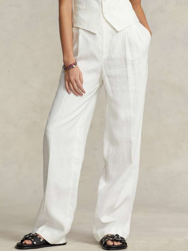 Ralph Lauren Polo Twill Belted Pants  Lyst