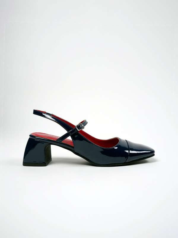 Square toe new arrivals block heel mules