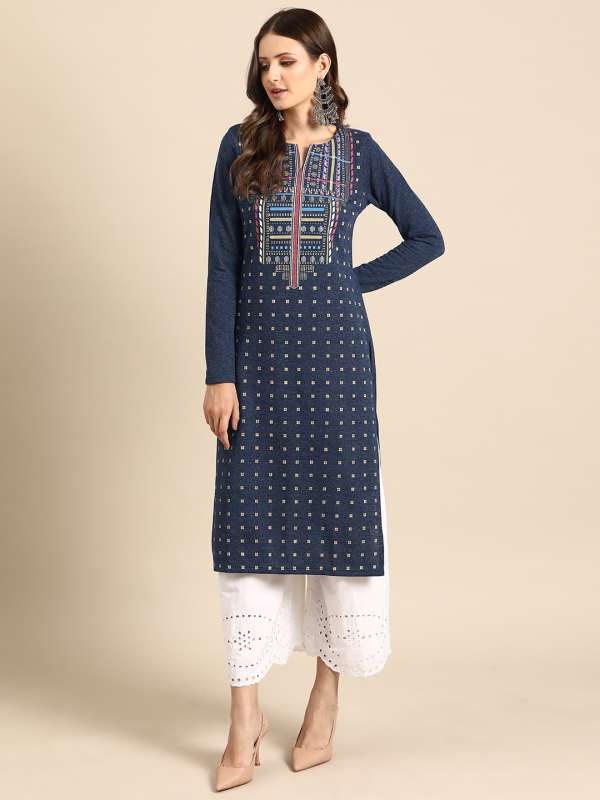 W woolen top kurta online