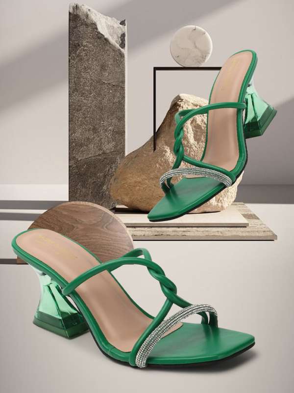 Light green deals block heels