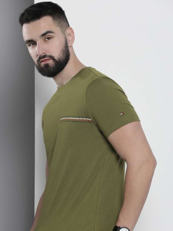 Tommy hilfiger t shirt olive hotsell