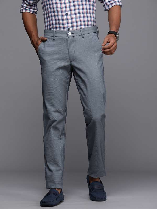 Buy Louis Philippe Textured Slim Fit Trousers - Trousers for Men 23558388