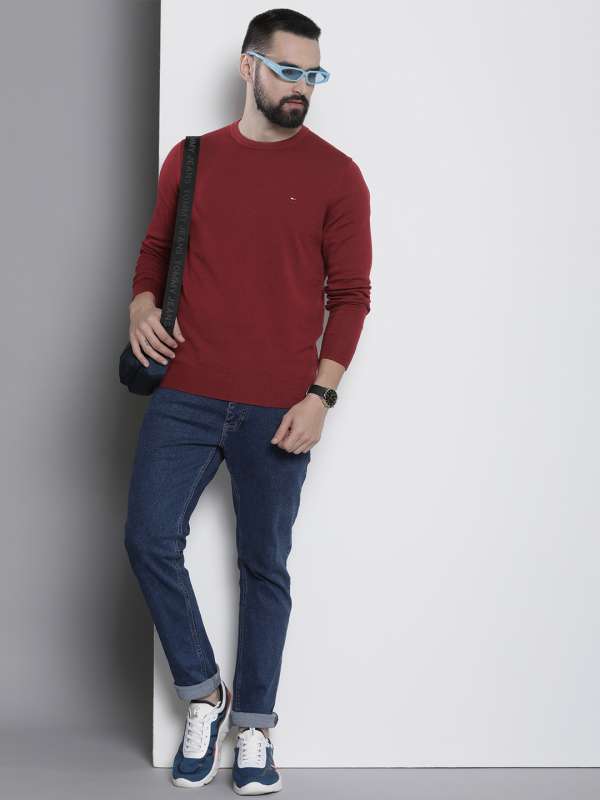 Tommy Hilfiger Maroon Sweaters Buy Tommy Hilfiger Maroon
