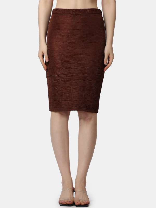 Brown pencil store skirt 5t