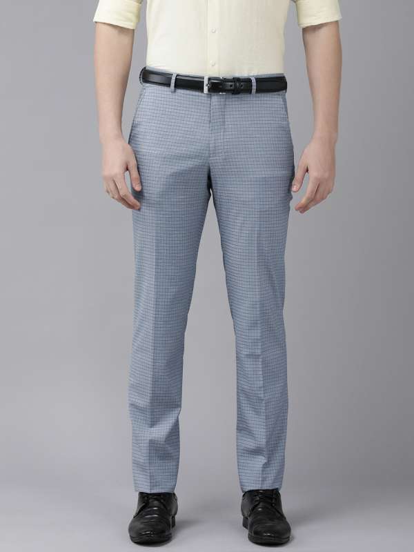 Skinny Check Trousers with White Stripe  Grey  SAINT JAXON