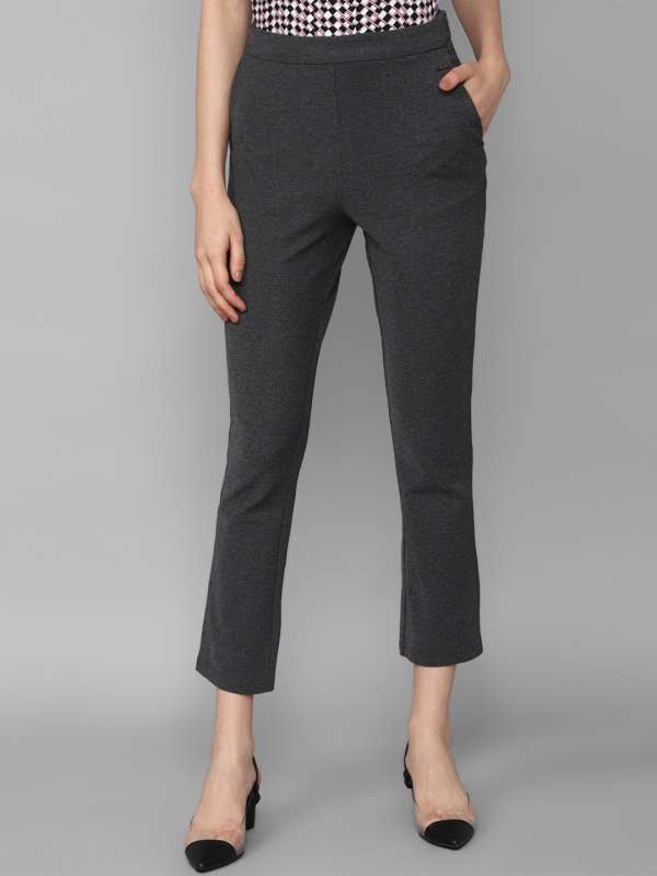 Buy RIVI Women Fuchsia Regular Fit Solid Silk Cigarette Trousers  Trousers  for Women 9792097  Myntra