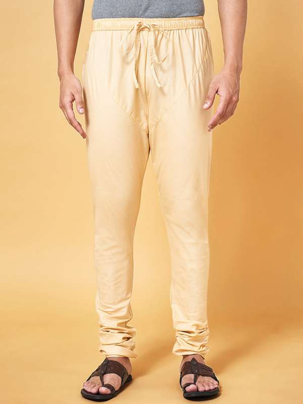 Daffodil Cowl Drape Kurta With Churidar Pants  Designer clothes for men  Mens kurta designs Kurta designs mens