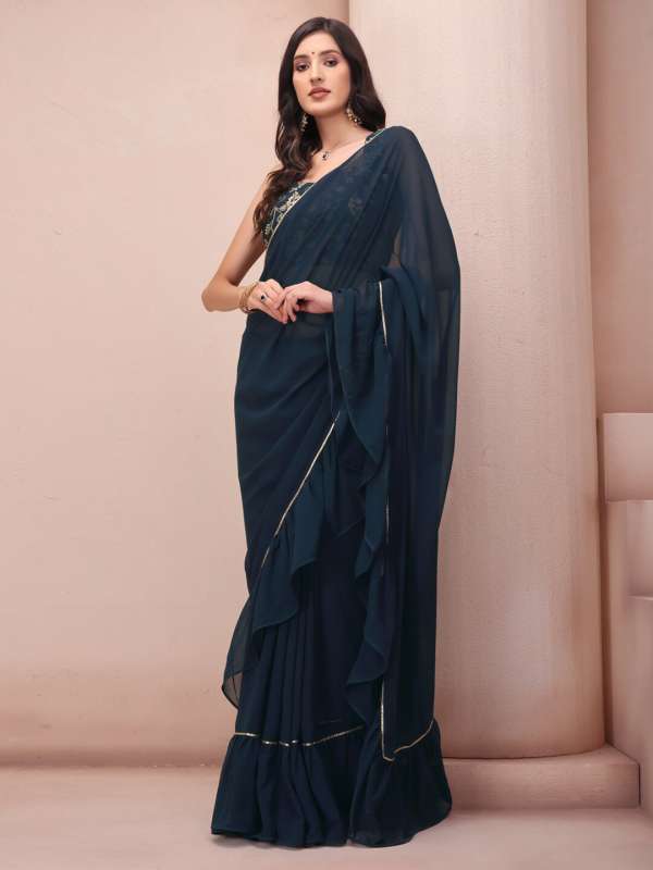 Ruffle Saree Buy Ruffle Saree online in India