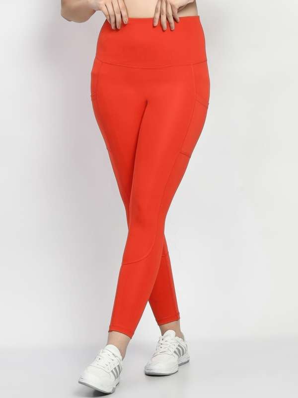 Red Yoga Luxe High Waist Gym Leggings