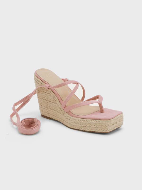 Hot pink outlet wedges sandals