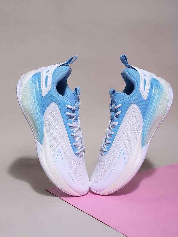Blue and grey basketball shoes sales