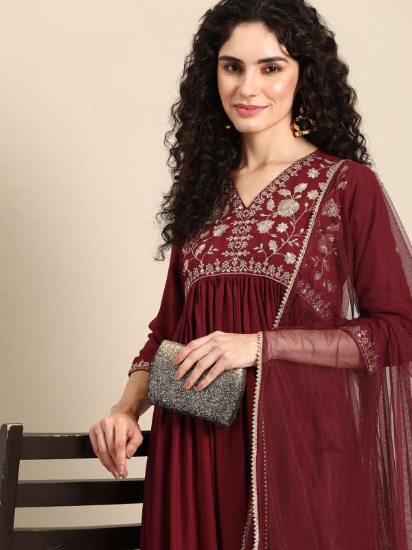Kurta with churidar and dupatta online