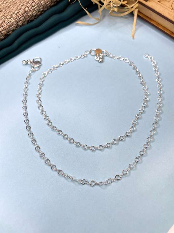Antique silver shop anklets online shopping