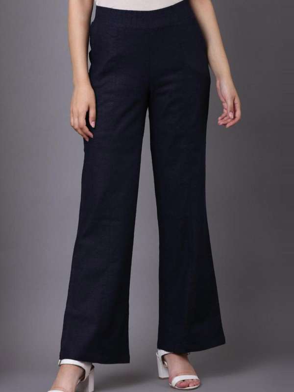 Buy Women Stretch Bootleg Trousers Casual Wear Elasticated High Waist  Bootcut Yoga Pants Online at desertcartINDIA