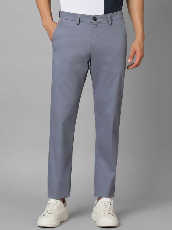 Buy Men Blue Slim Fit Check Formal Trousers Online  628616  Allen Solly