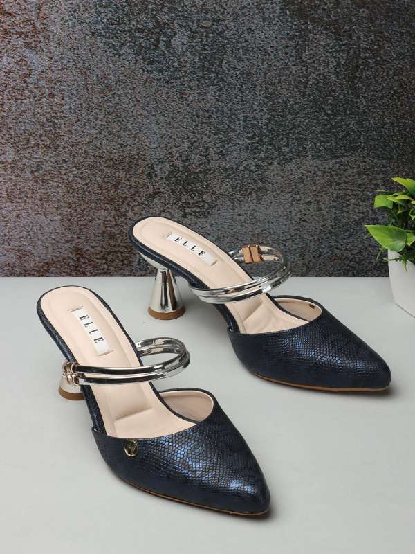 Navy mules hotsell heels