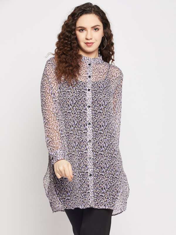 Chiffon on sale kurtis online
