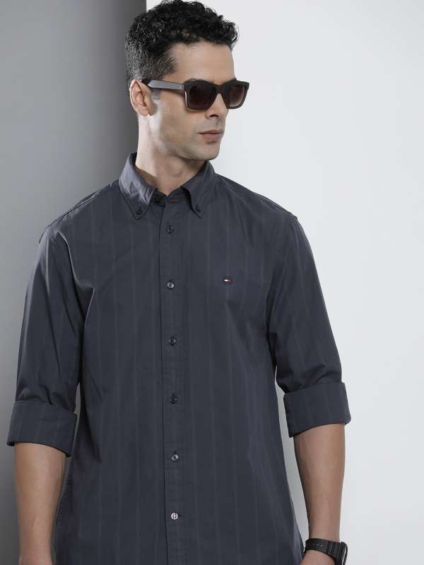 Tommy hilfiger best sale vertical striped shirt