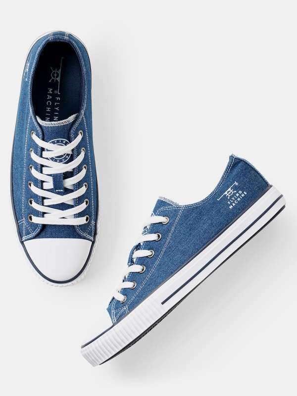 Navy blue sneakers top mens