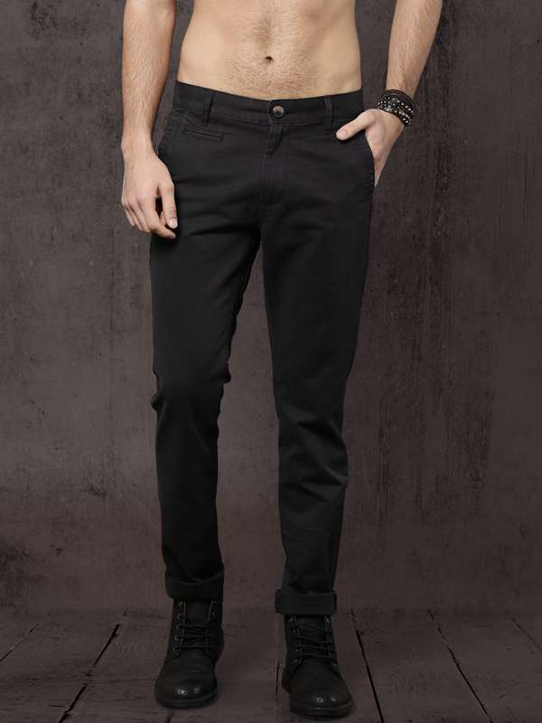 mens skinny fit black chinos