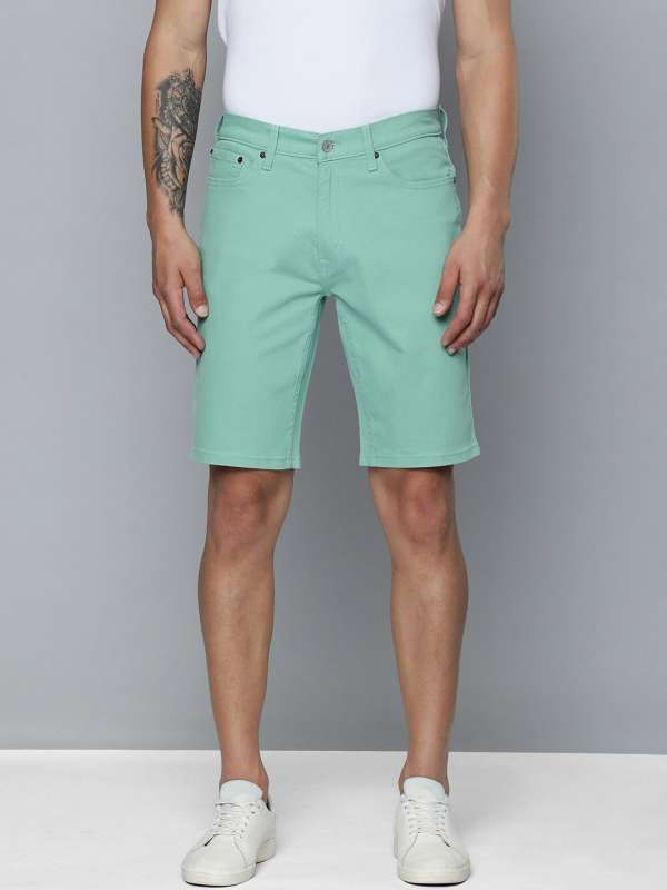 Men Sea Green Shorts Buy Men Sea Green Shorts online in India