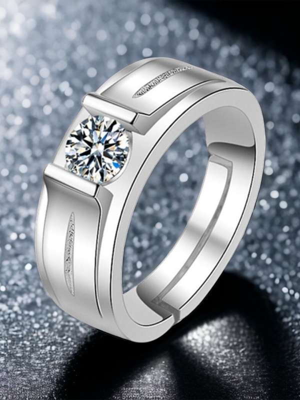 Silver plated shop cubic zirconia ring