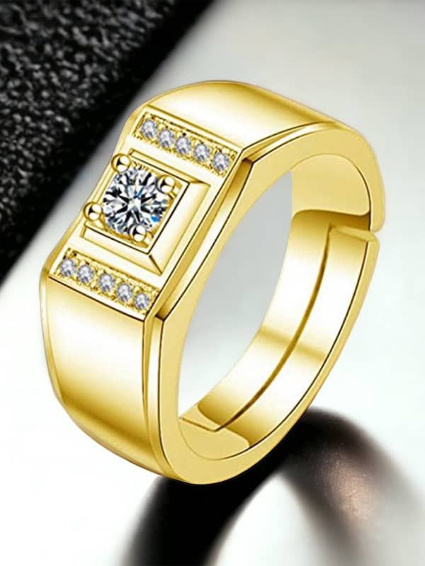 Plain Strip Design Male Gold Ring 02-11 - SPE Gold-vachngandaiphat.com.vn