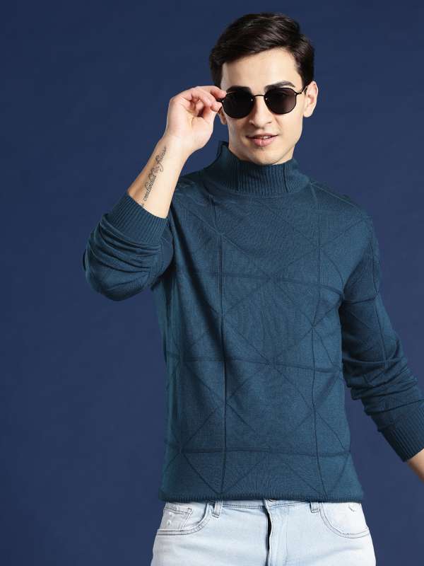 High neck pullover discount men