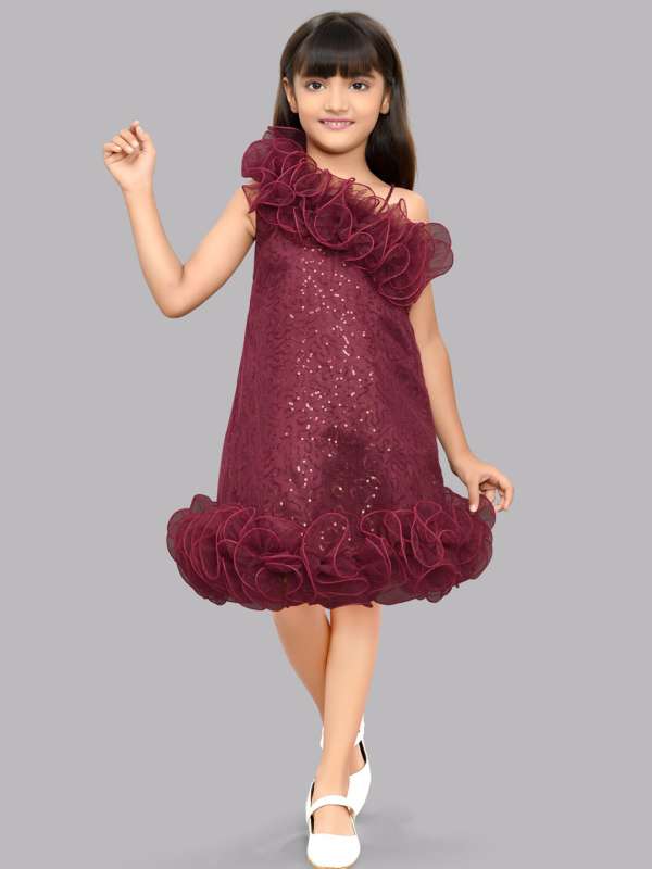 Valbora Baby Girls Style ALine New Pink 2 Layer Satin Frock Dress for  Kids Girls 34 Year Rama  Amazonin Clothing  Accessories