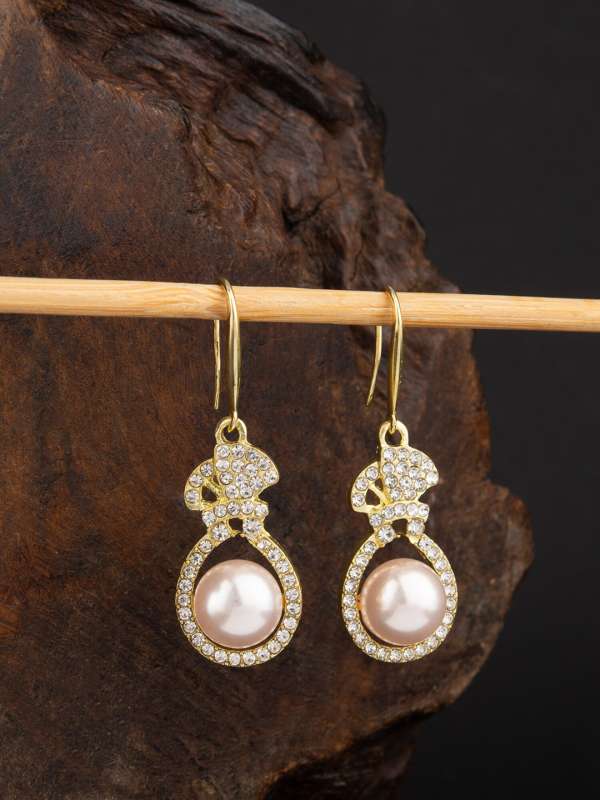 E2o White Drop Earrings Buy E2o White Drop Earrings online in India
