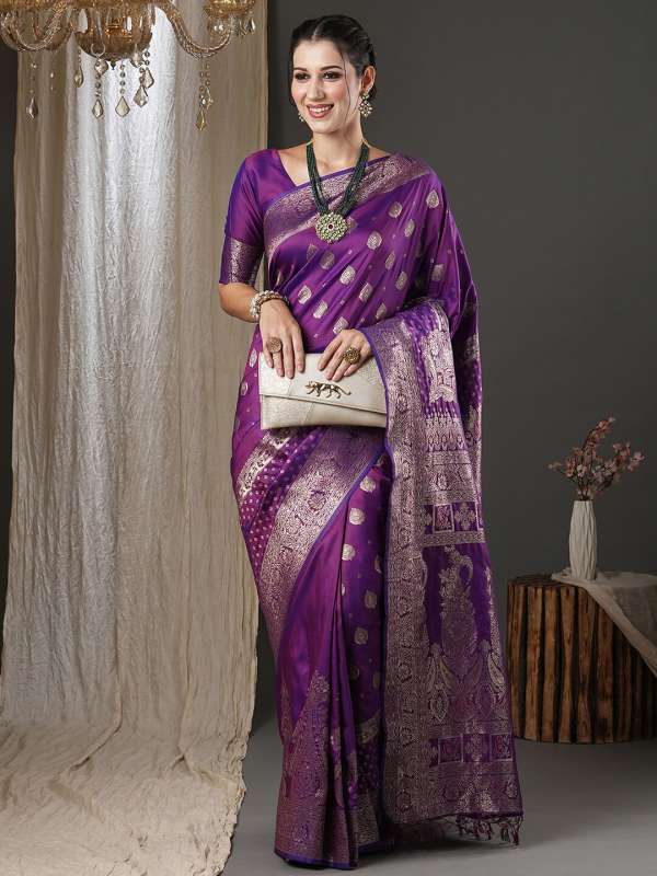 Myntra hotsell golden saree