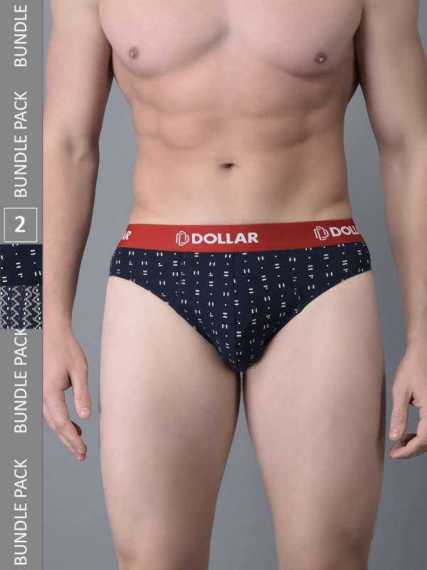 Buy Dollar Bigboss Men's Assorted Pack of 2 Lycra Brief Online at