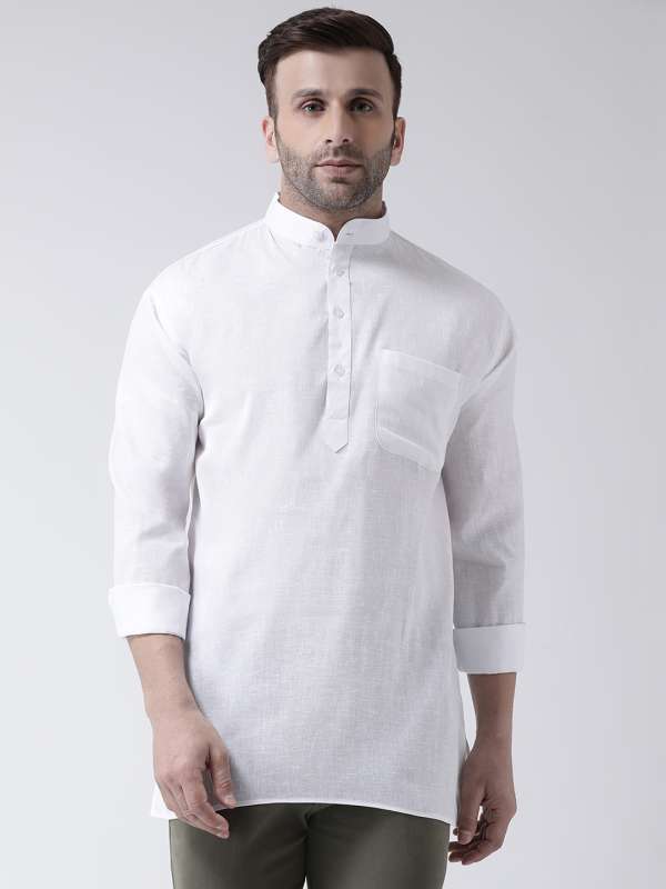 Mens casual kurta white shop