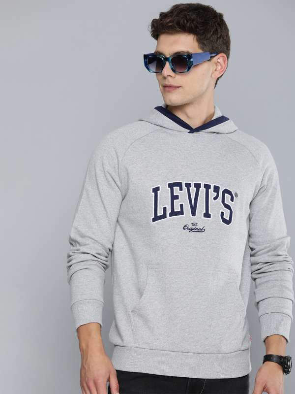 Mens grey levis on sale hoodie
