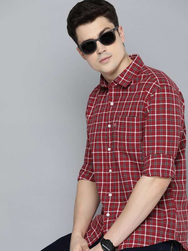 Levis Men Check Red Shirt Buy Levis Men Check Red Shirt online in India