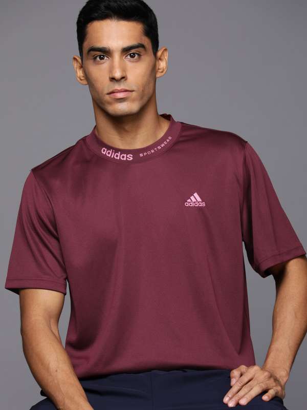 Adidas trace maroon t shirt on sale
