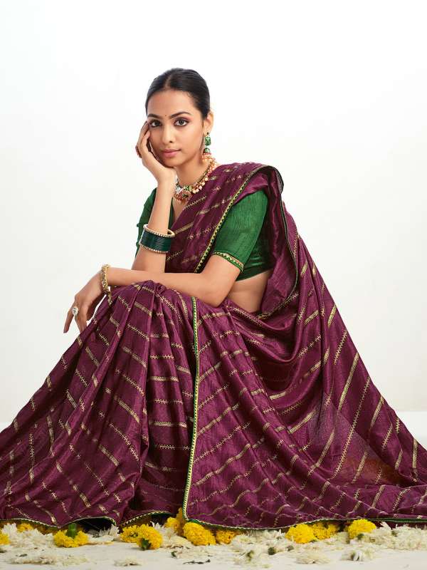 Gota patti outlet saree myntra