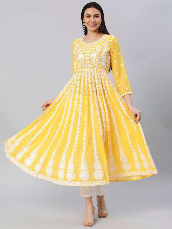 Yellow 2025 anarkali online
