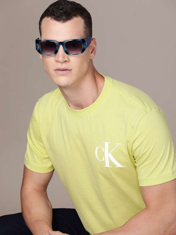 Calvin klein yellow shirt clearance