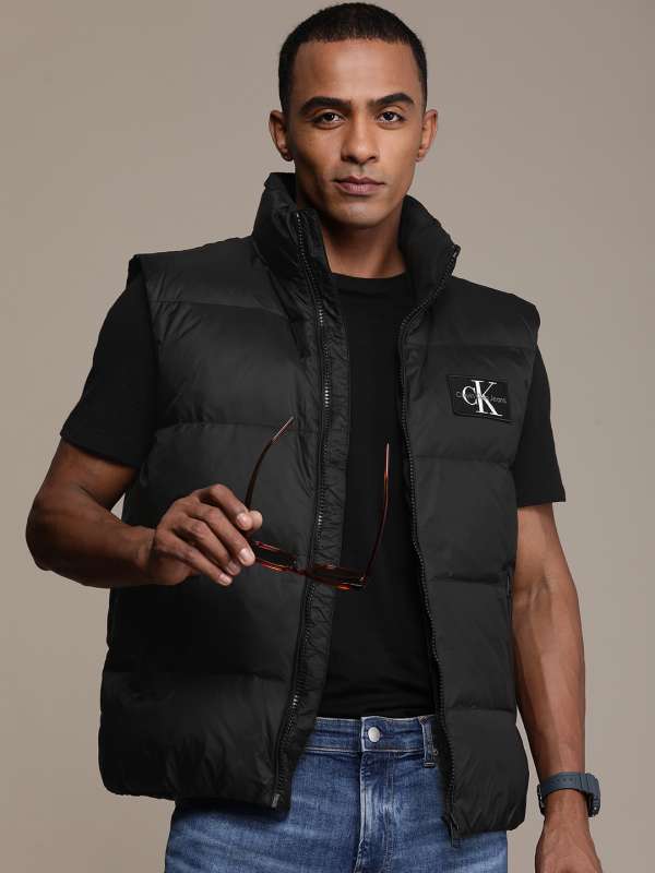 Calvin Klein Jeans Black Solid Jacket Buy Calvin Klein Jeans Black Solid Jacket online in India
