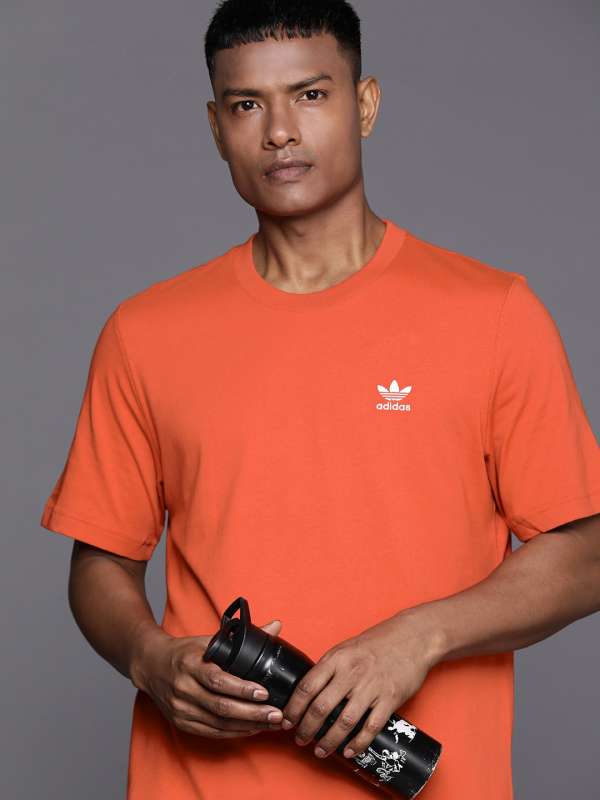 Legende underordnet sirene Adidas Orange Solid Round Neck Tshirt - Buy Adidas Orange Solid Round Neck  Tshirt online in India