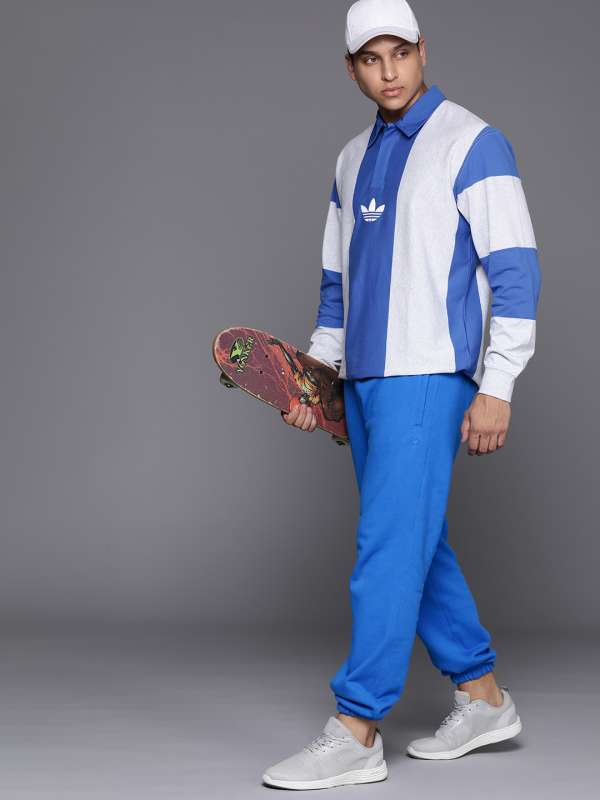 Blue adidas joggers mens hotsell