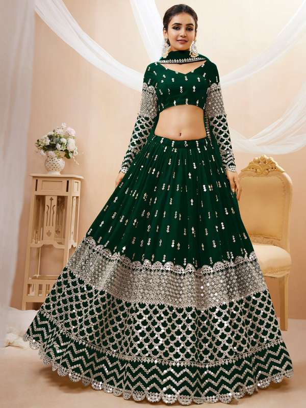 Green Lehenga Choli Buy Trendy Green Lehenga Choli Online in
