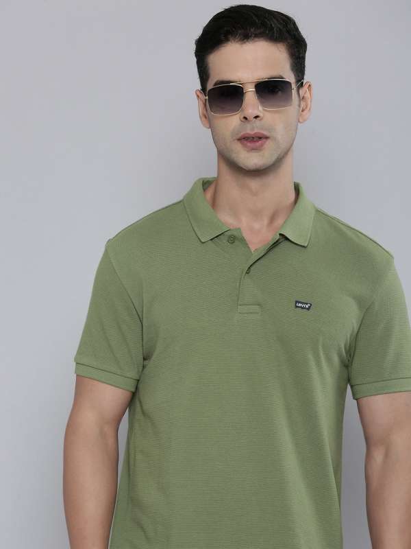 Levis Tshirts Men Olive Green Solid Polo T Shirt 146 0565 Buy Buy Levis Tshirts Men Olive Green Solid Polo T Shirt 146 0565 Buy online in India