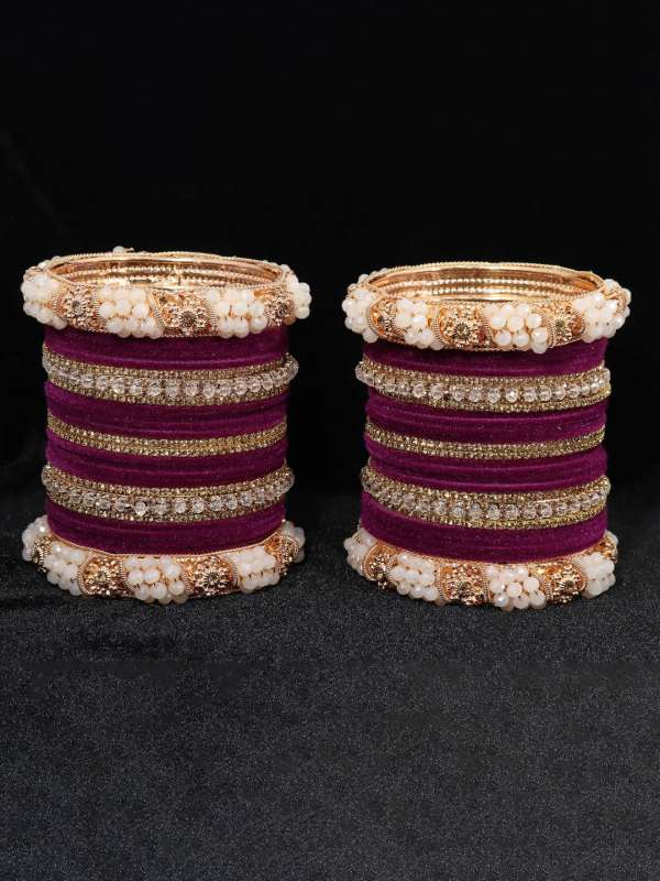 Dark purple top bangles