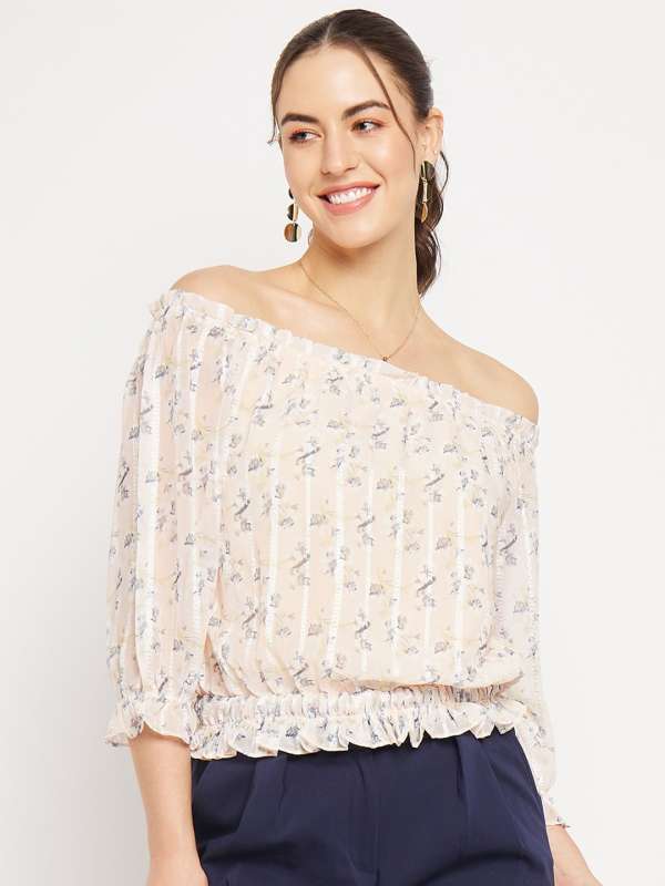 Camla Barcelona White Sweetheart Neck Top, Buy SIZE S Top Online for