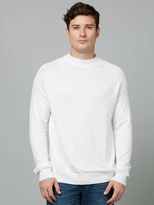 Buy Men's Solid Crew Neck Sweatshirt with Long Sleeves Online
