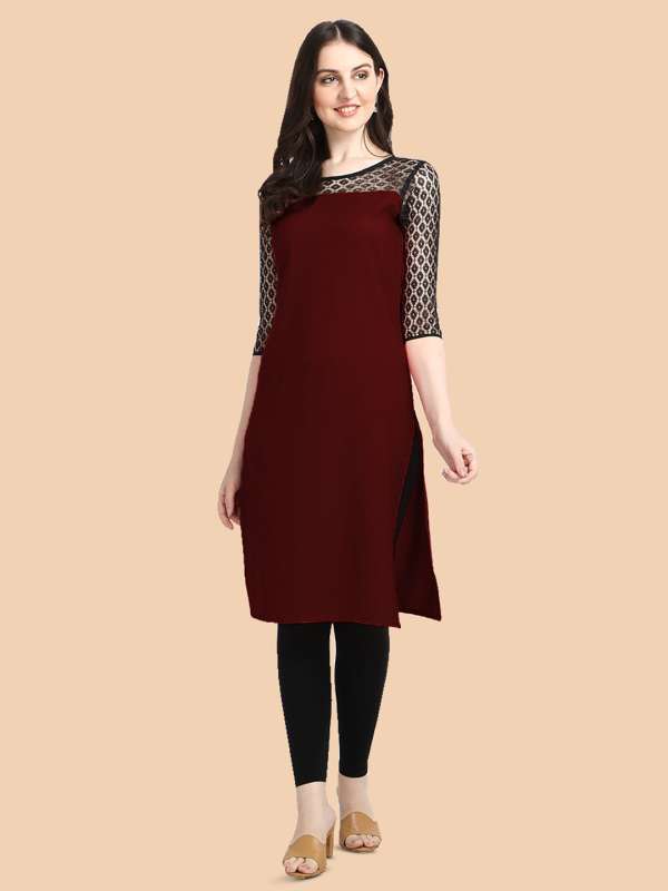 Half net kurti top design