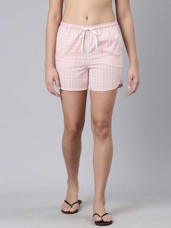 Ladies checked shorts online