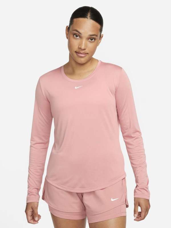 Nike Air Women's Printed Mesh Short-Sleeve Crop Top. Nike LU